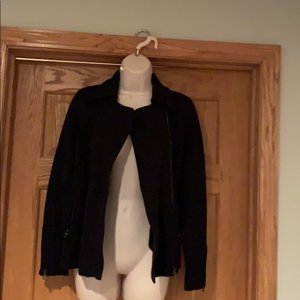 Like new zip up collared moto sweater
